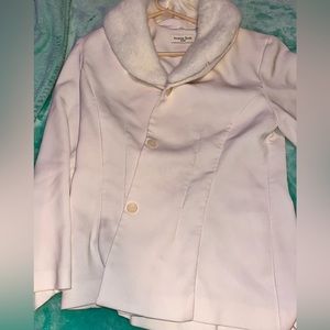 AMANDA SMITH SILK BLAZER WITH REMOVE-ABLE FUR NECKLINE